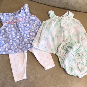 Set of two. Top/leggings and top/bloomer